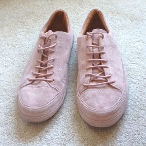 UGG Womens 1019109 Pink Suede Lace Up Low Top Running Sneakers Shoes Size 7.5